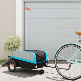 Velosipēda Piekabe, 30 Kg, Melna Un Zila, Dzelzs Vidaxl