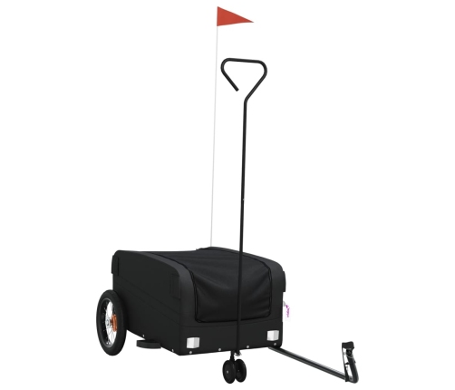vidaXL velosipēda piekabe, 30 kg, melna, dzelzs