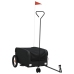 vidaXL velosipēda piekabe, 30 kg, melna, dzelzs