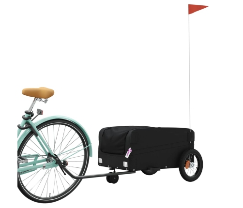 vidaXL velosipēda piekabe, 30 kg, melna, dzelzs