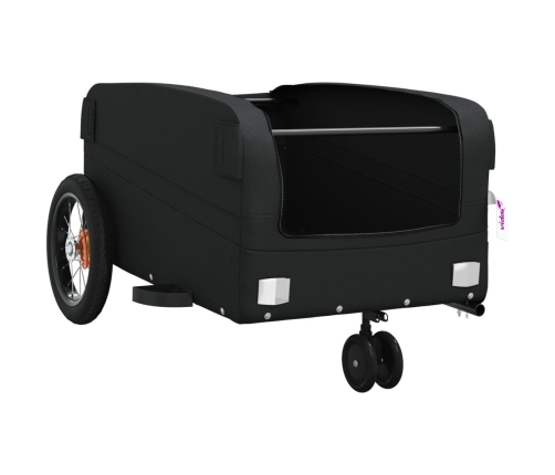 vidaXL velosipēda piekabe, 30 kg, melna, dzelzs