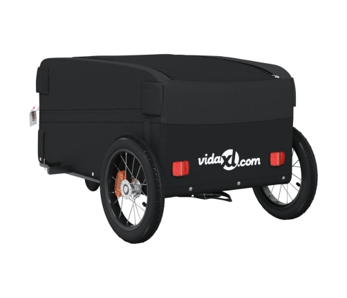 vidaXL velosipēda piekabe, 30 kg, melna, dzelzs