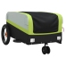 vidaXL velosipēda piekabe, 30 kg, melna un zaļa, dzelzs