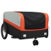 vidaXL velosipēda piekabe, 45 kg, melna un oranža, dzelzs