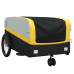 vidaXL velosipēda piekabe, 45 kg, melna un dzeltena, dzelzs