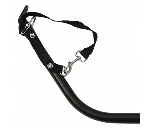 vidaXL velosipēda piekabe, 45 kg, melna un dzeltena, dzelzs