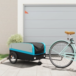 Velosipēda Piekabe, 45 Kg, Melna Un Zila, Dzelzs Vidaxl