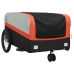 vidaXL velosipēda piekabe, 45 kg, melna un oranža, dzelzs