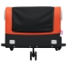 vidaXL velosipēda piekabe, 45 kg, melna un oranža, dzelzs