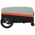 vidaXL velosipēda piekabe, 45 kg, melna un oranža, dzelzs