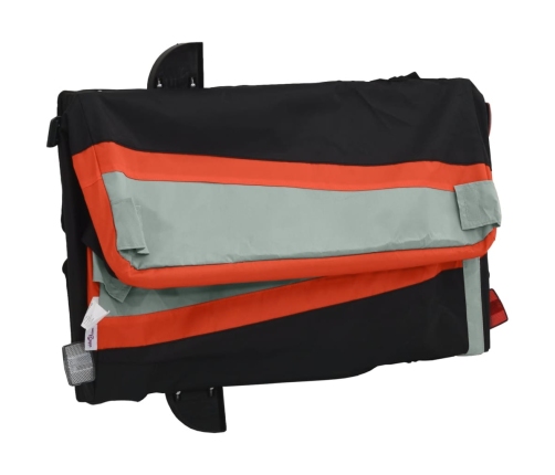vidaXL velosipēda piekabe, 45 kg, melna un oranža, dzelzs