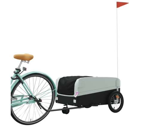 Velosipēda Piekabe, 45 Kg, Melna Un Pelēka, Dzelzs Vidaxl