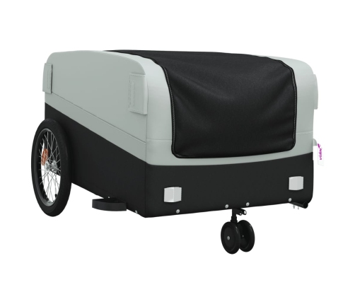Velosipēda Piekabe, 45 Kg, Melna Un Pelēka, Dzelzs Vidaxl