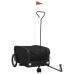 vidaXL velosipēda piekabe, 45 kg, melna, dzelzs