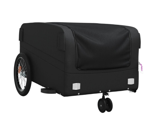 vidaXL velosipēda piekabe, 45 kg, melna, dzelzs