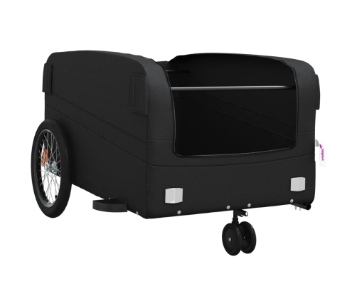vidaXL velosipēda piekabe, 45 kg, melna, dzelzs