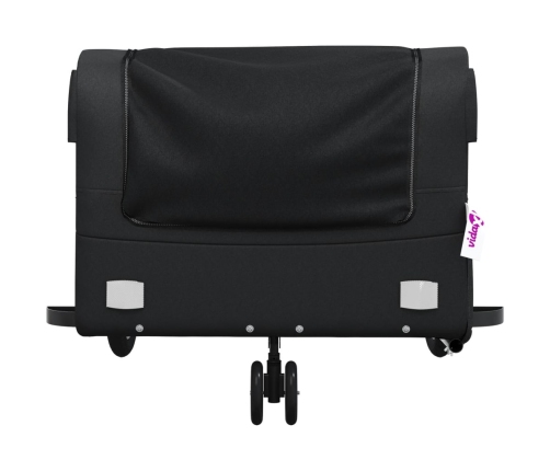 vidaXL velosipēda piekabe, 45 kg, melna, dzelzs