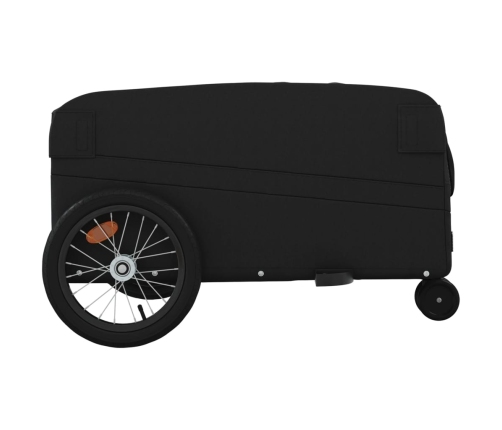 vidaXL velosipēda piekabe, 45 kg, melna, dzelzs