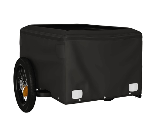 vidaXL velosipēda piekabe, 30 kg, melna un sarkana, dzelzs
