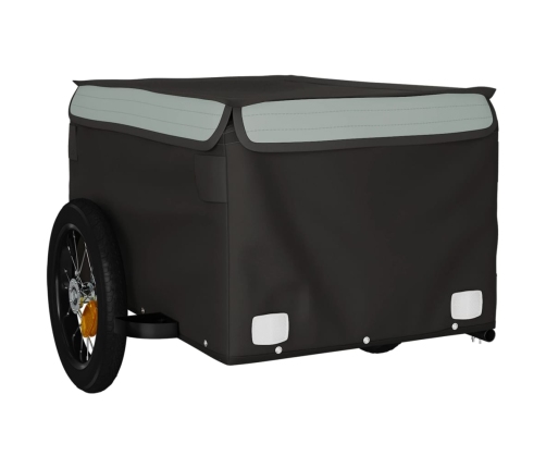 vidaXL velosipēda piekabe, 30 kg, melna un pelēka , dzelzs