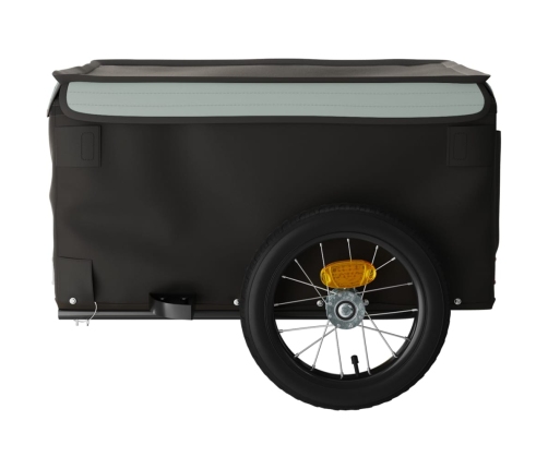 vidaXL velosipēda piekabe, 30 kg, melna un pelēka , dzelzs