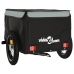 vidaXL velosipēda piekabe, 30 kg, melna un pelēka , dzelzs