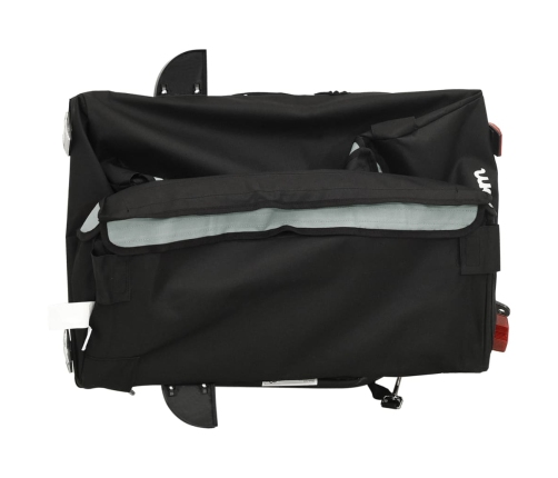 vidaXL velosipēda piekabe, 30 kg, melna un pelēka , dzelzs