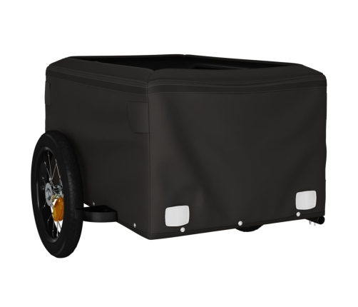 vidaXL velosipēda piekabe, 30 kg, melna un zila, dzelzs