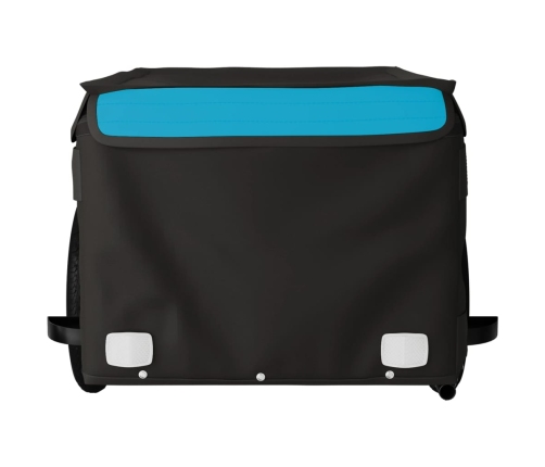 vidaXL velosipēda piekabe, 30 kg, melna un zila, dzelzs