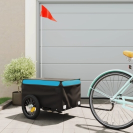 Velosipēda Piekabe, 30 Kg, Melna Un Zila, Dzelzs Vidaxl