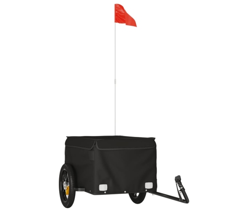vidaXL velosipēda piekabe, 30 kg, melna, dzelzs