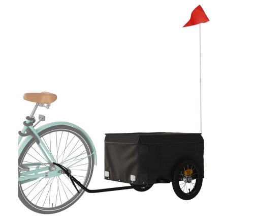 vidaXL velosipēda piekabe, 30 kg, melna, dzelzs