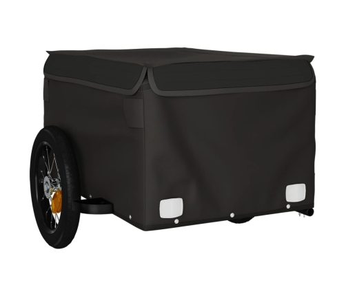 vidaXL velosipēda piekabe, 30 kg, melna, dzelzs