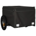 vidaXL velosipēda piekabe, 30 kg, melna, dzelzs