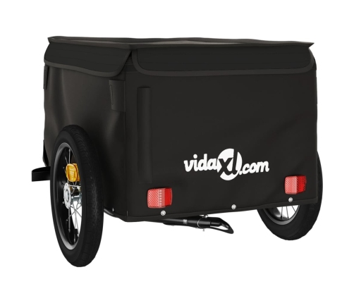 vidaXL velosipēda piekabe, 30 kg, melna, dzelzs