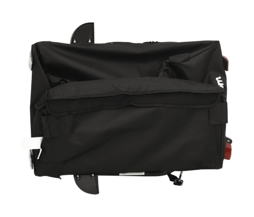 vidaXL velosipēda piekabe, 30 kg, melna, dzelzs