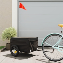 Velosipēda Piekabe, 30 Kg, Melna, Dzelzs Vidaxl