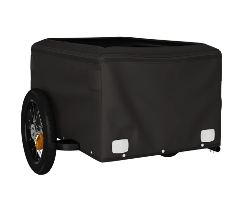 vidaXL velosipēda piekabe, 30 kg, melna un zaļa, dzelzs