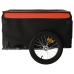 vidaXL velosipēda piekabe, 45 kg, melna un oranža, dzelzs