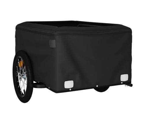 vidaXL velosipēda piekabe, 45 kg, melna un pelēka, dzelzs