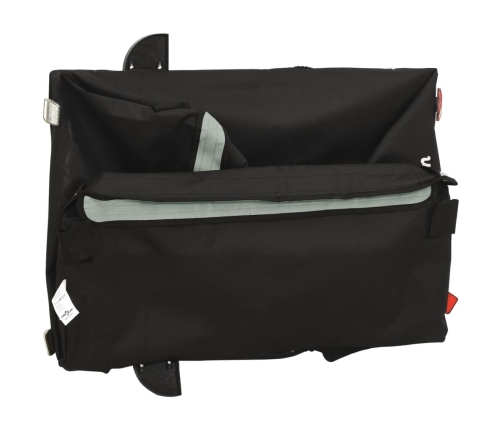 vidaXL velosipēda piekabe, 45 kg, melna un pelēka, dzelzs