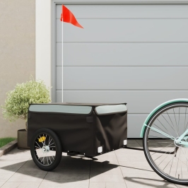 Velosipēda Piekabe, 45 Kg, Melna Un Pelēka, Dzelzs Vidaxl