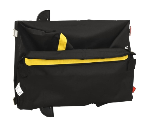 vidaXL velosipēda piekabe, 45 kg, melna un dzeltena, dzelzs