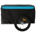 vidaXL velosipēda piekabe, 45 kg, melna un zila, dzelzs
