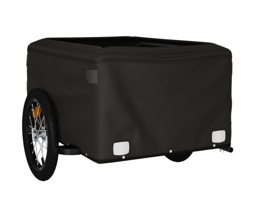 vidaXL velosipēda piekabe, 45 kg, melna un zila, dzelzs