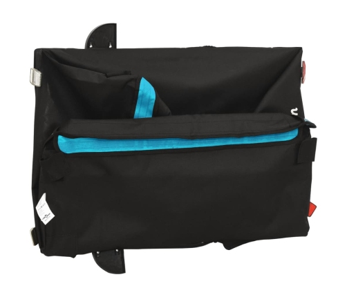 vidaXL velosipēda piekabe, 45 kg, melna un zila, dzelzs