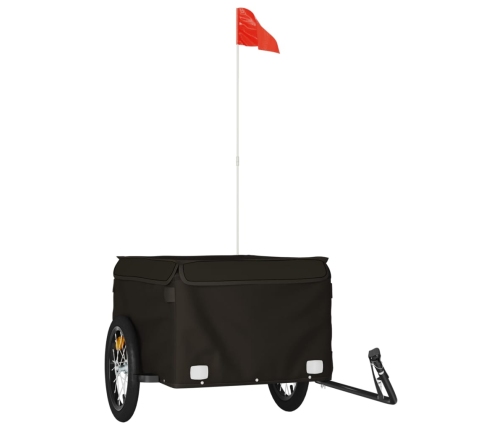 vidaXL velosipēda piekabe, 45 kg, melna, dzelzs