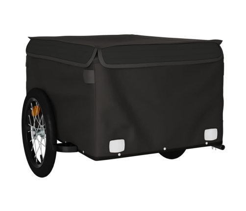 vidaXL velosipēda piekabe, 45 kg, melna, dzelzs