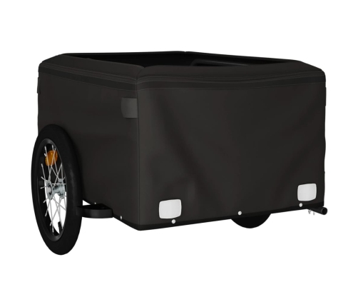 vidaXL velosipēda piekabe, 45 kg, melna, dzelzs