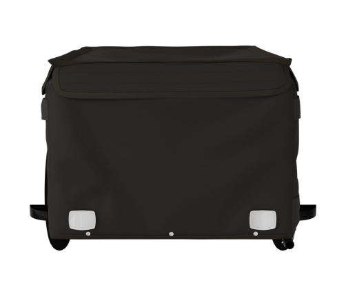 vidaXL velosipēda piekabe, 45 kg, melna, dzelzs